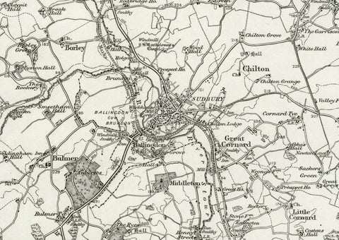 1890 Collection - Sudbury (Bury St Edmunds) Ordnance Survey Map | I ...