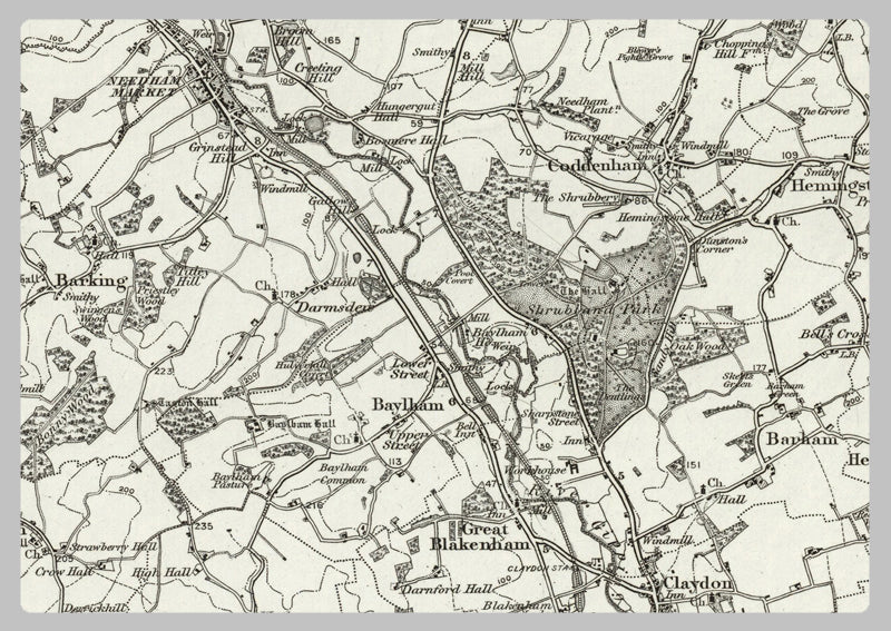 1890 Collection - Ipswich (Eye) Ordnance Survey Map