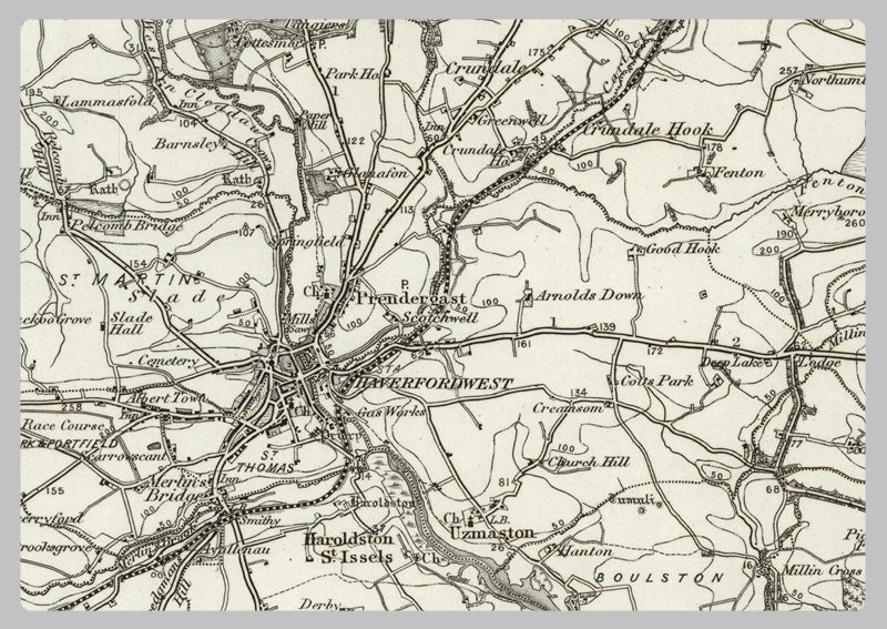 1890 Collection - Haverfordwest (Fishguard) Ordnance Survey Map | I ...