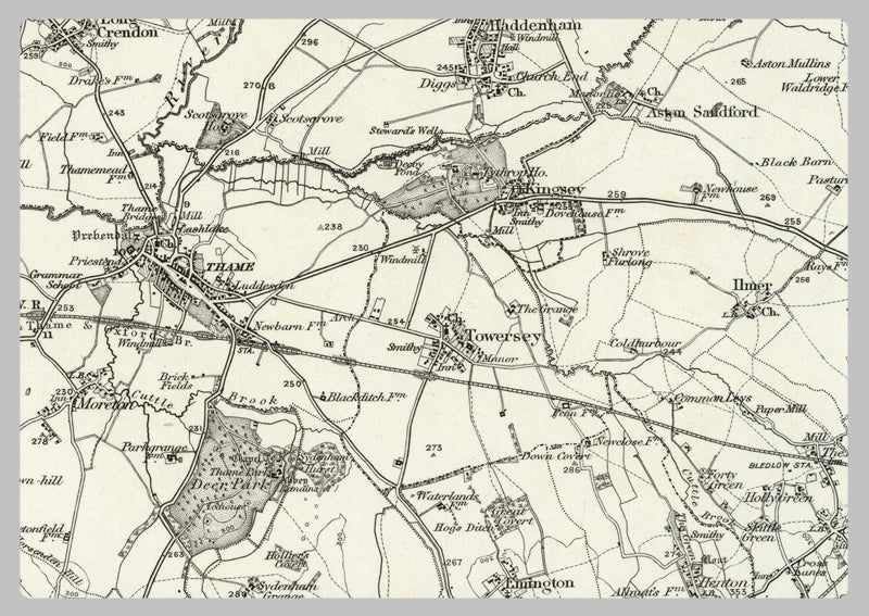 1890 Collection - Thame (Buckingham) Ordnance Survey Map