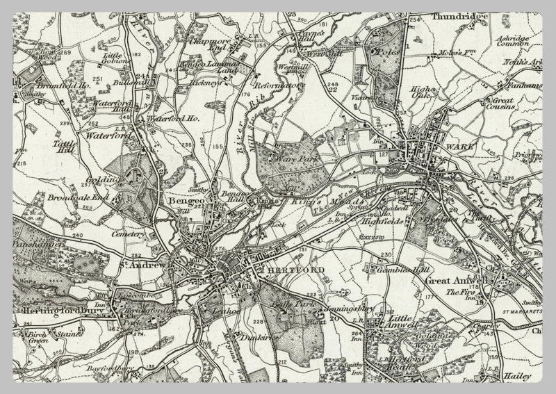 1890 Collection - Hertford (Hitchin) Ordnance Survey Map | I Love Maps