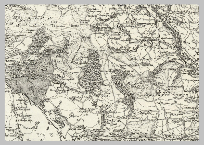 1890 Collection - Pontypridd (Merthyr Tydfil) Ordnance Survey Map