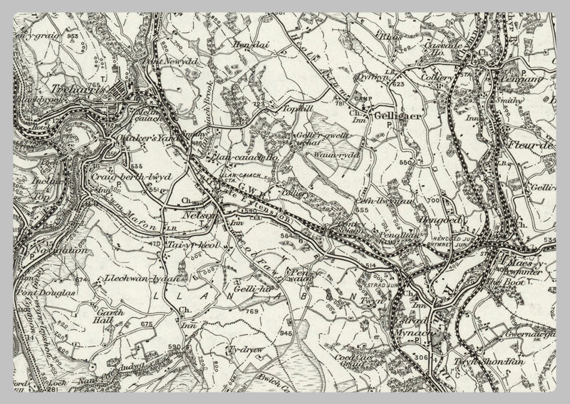 1890 Collection - Newport (Abergavenny) Ordnance Survey Map