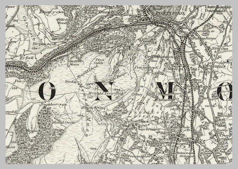 1890 Collection - Newport (Abergavenny) Ordnance Survey Map