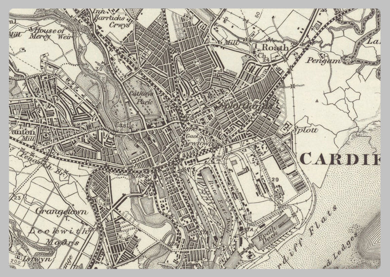 1890 Collection - Cardiff (Newport) Ordnance Survey Map