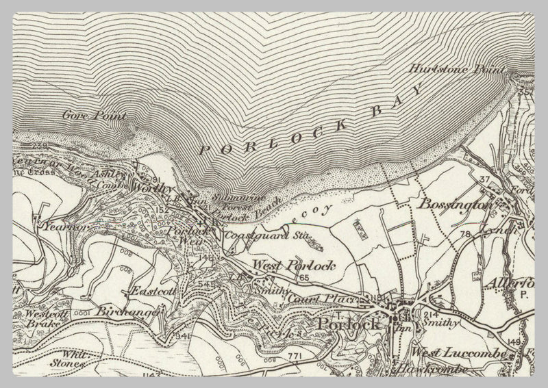 1890 Collection - Minehead (Bridgend) Ordnance Survey Map