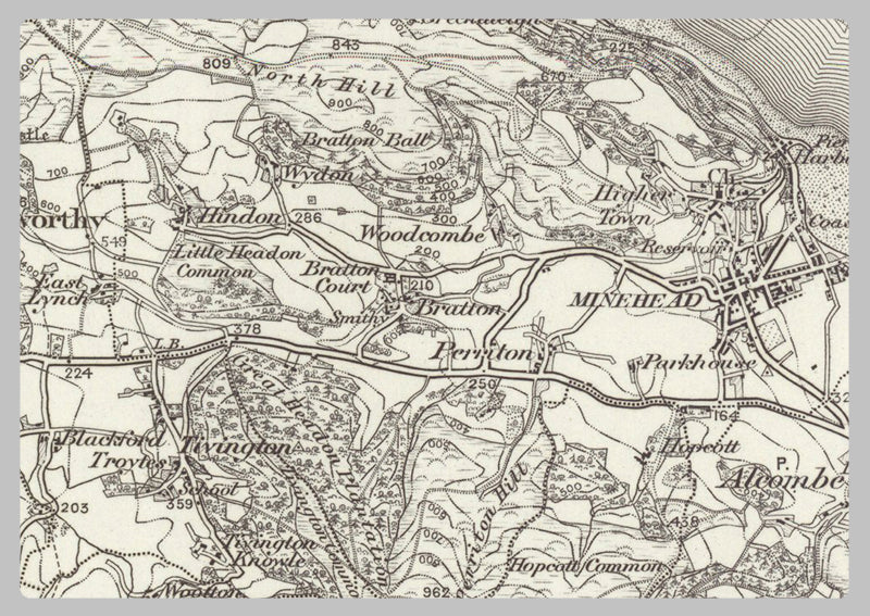 1890 Collection - Minehead (Bridgend) Ordnance Survey Map