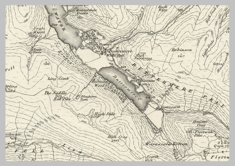 1890 Collection - Keswick (Cockermouth) Ordnance Survey Map