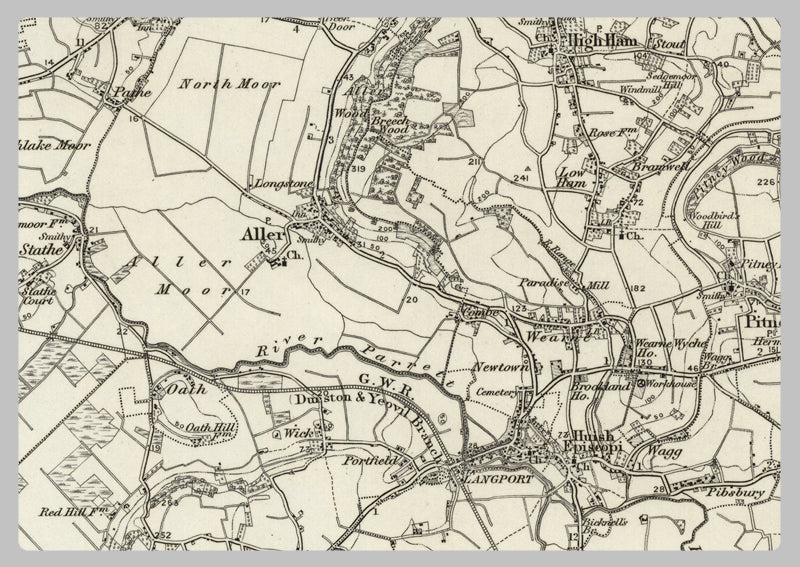 1890 Collection - Glastonbury (Wells) Ordnance Survey Map