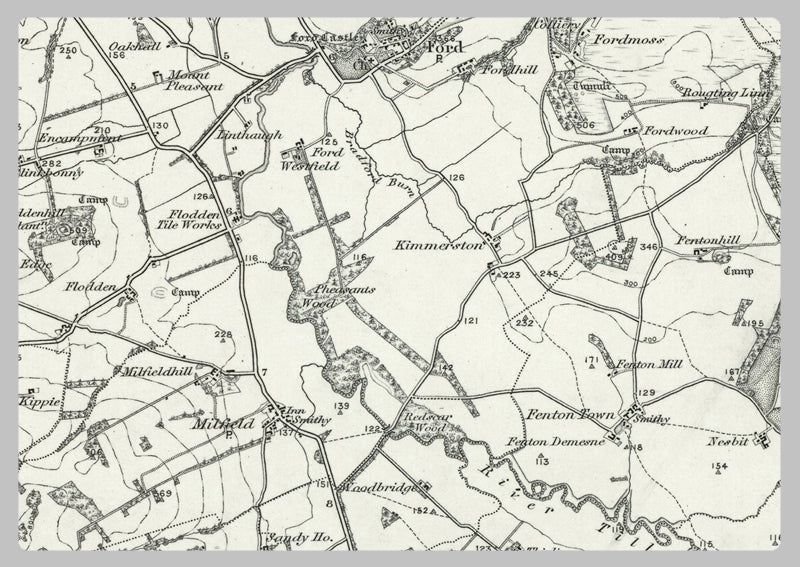 1890 Collection - Ford (Norham) Ordnance Survey Map