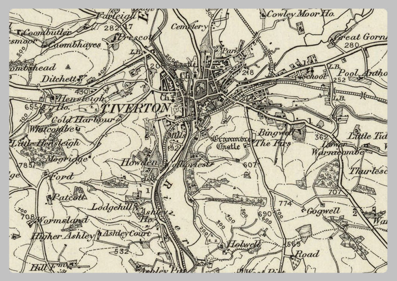 1890 Collection - Tiverton (Dulverton) Ordnance Survey Map