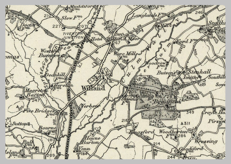 1890 Collection - Tiverton (Dulverton) Ordnance Survey Map