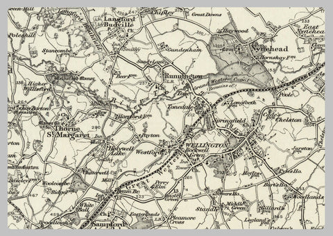 1890 Collection - Wellington (Taunton) Ordnance Survey Map | I Love Maps