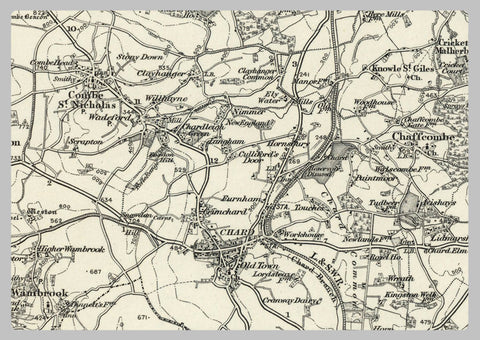 1890 Collection - Wellington (Taunton) Ordnance Survey Map | I Love Maps