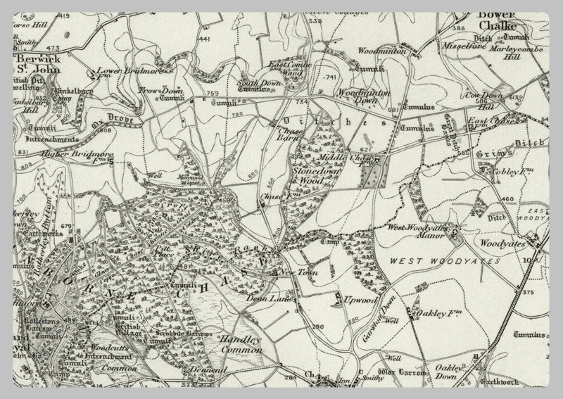 1890 Collection - Ringwood (Salisbury) Ordnance Survey Map