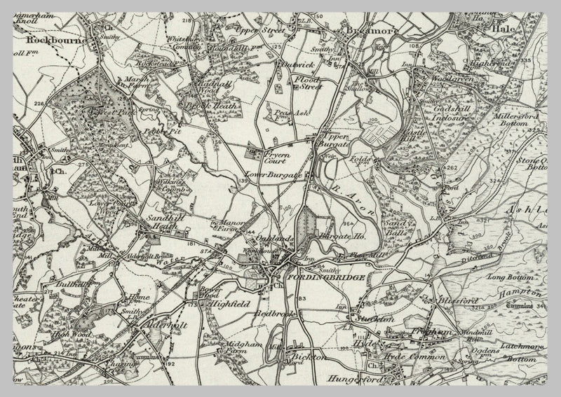 1890 Collection - Ringwood (Salisbury) Ordnance Survey Map