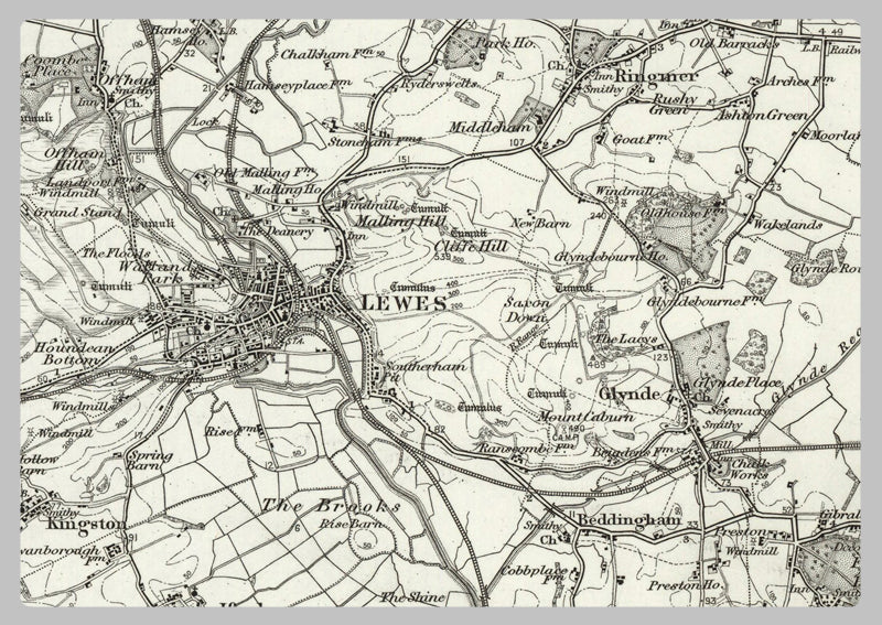 1890 Collection - Lewes (Tunbridge Wells) Ordnance Survey Map