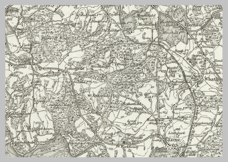 1890 Collection - Hastings (Tenterden) Ordnance Survey Map