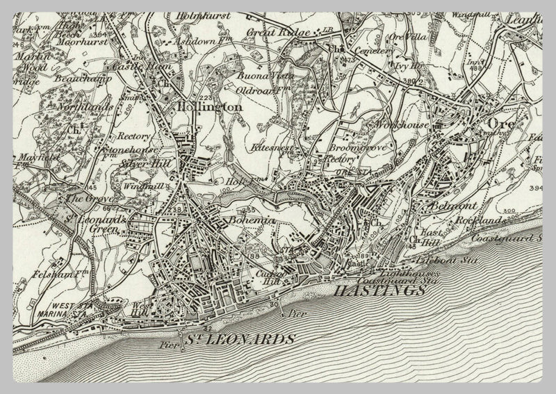 1890 Collection - Hastings (Tenterden) Ordnance Survey Map