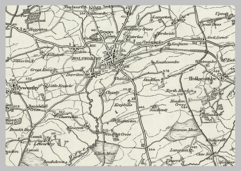 1890 Collection - Holsworthy (Bude) Ordnance Survey Map