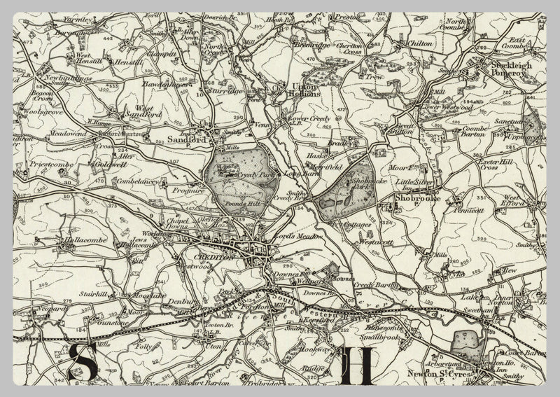 1890 Collection - Exeter (Tiverton) Ordnance Survey Map