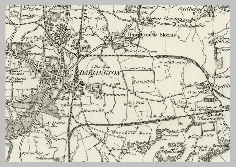 1890 Collection - Stockton on Tees (Durham) Ordnance Survey Map