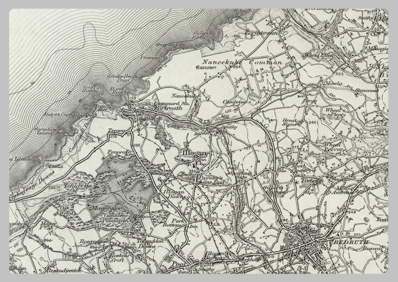 1890 Collection - Falmouth (Newquay) Ordnance Survey Map