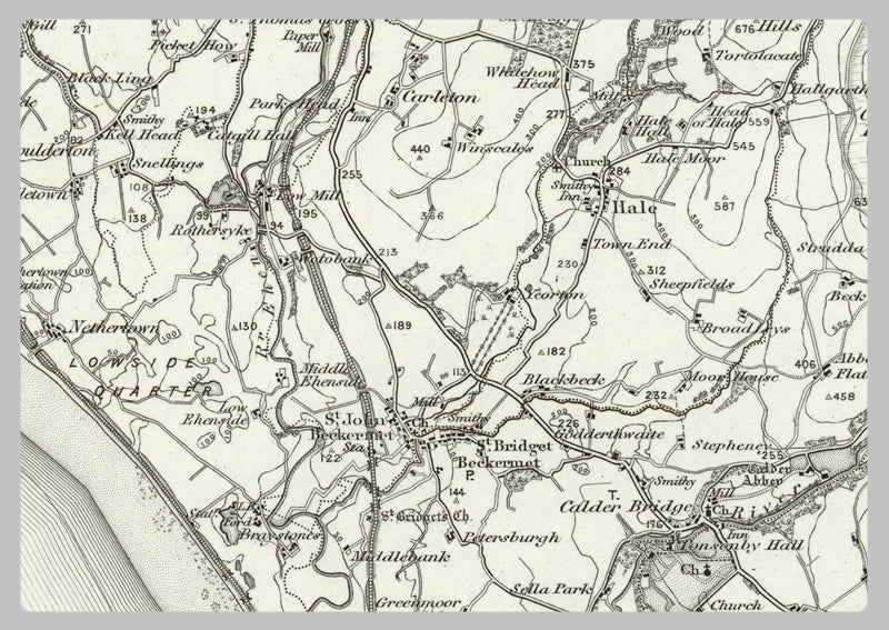 1890 Collection - Gosforth (Whitehaven) Ordnance Survey Map