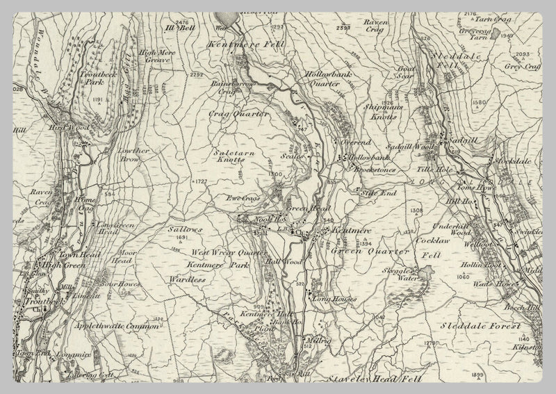 1890 Collection - Kendal (Appleby) Ordnance Survey Map