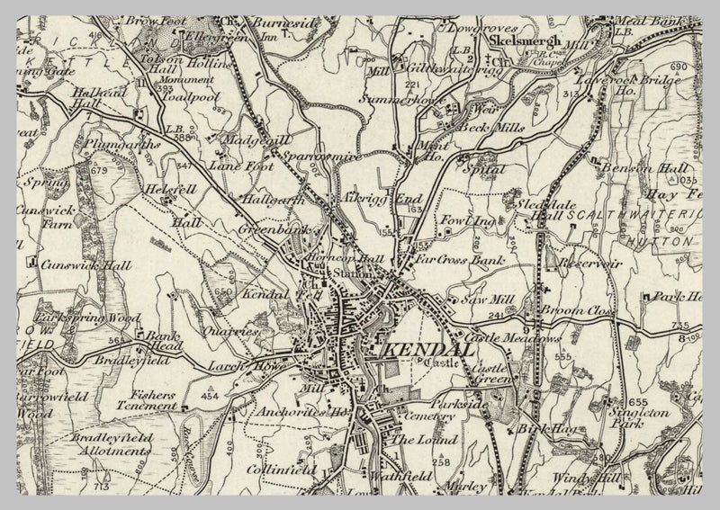 1890 Collection - Kendal (Appleby) Ordnance Survey Map