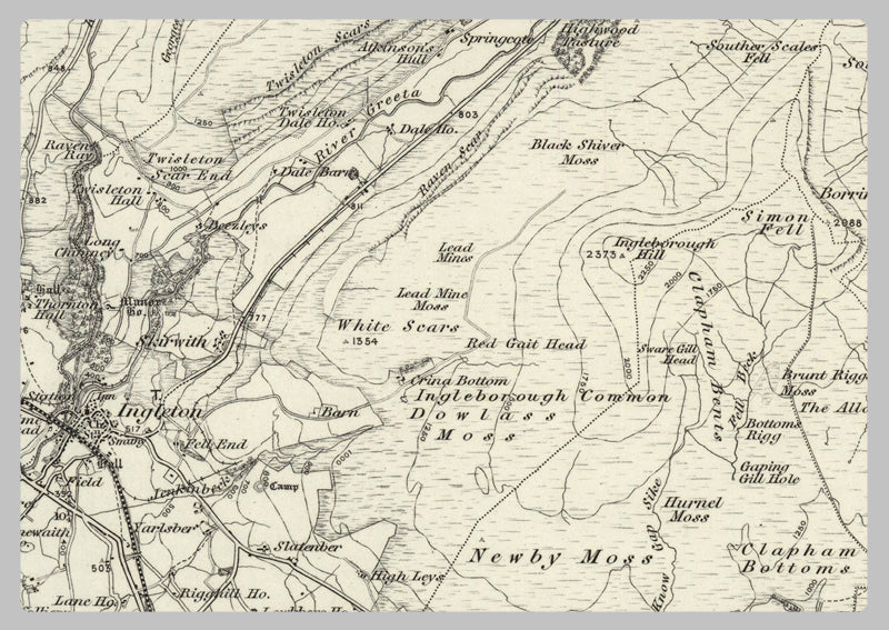 1890 Collection - Hawes (Kirby Stephen) Ordnance Survey Map