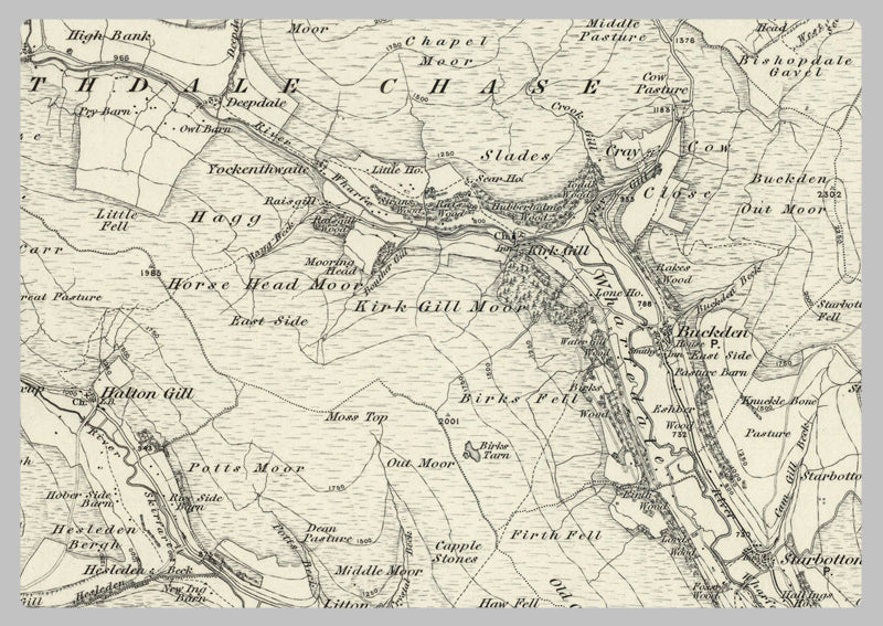 1890 Collection - Hawes (Kirby Stephen) Ordnance Survey Map