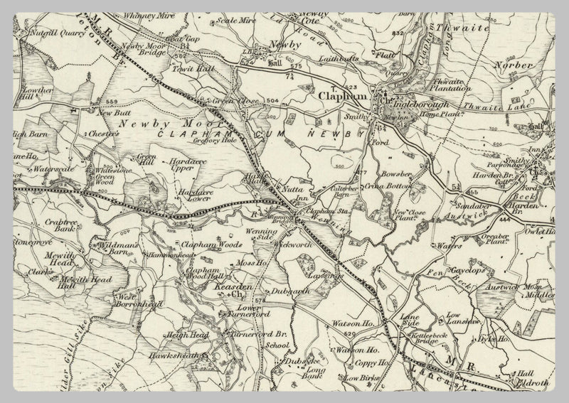 1890 Collection - Settle (Hawes) Ordnance Survey Map