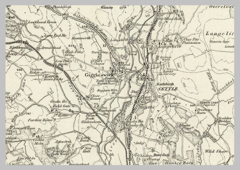 1890 Collection - Settle (Hawes) Ordnance Survey Map