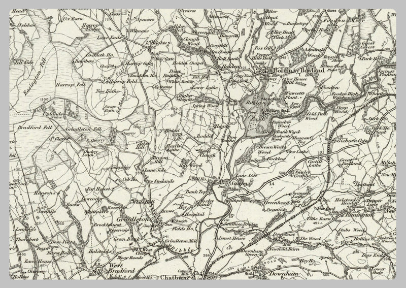 1890 Collection - Clitheroe (Settle) Ordnance Survey Map