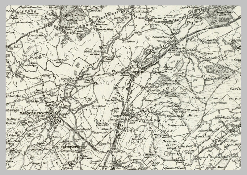 1890 Collection - Clitheroe (Settle) Ordnance Survey Map