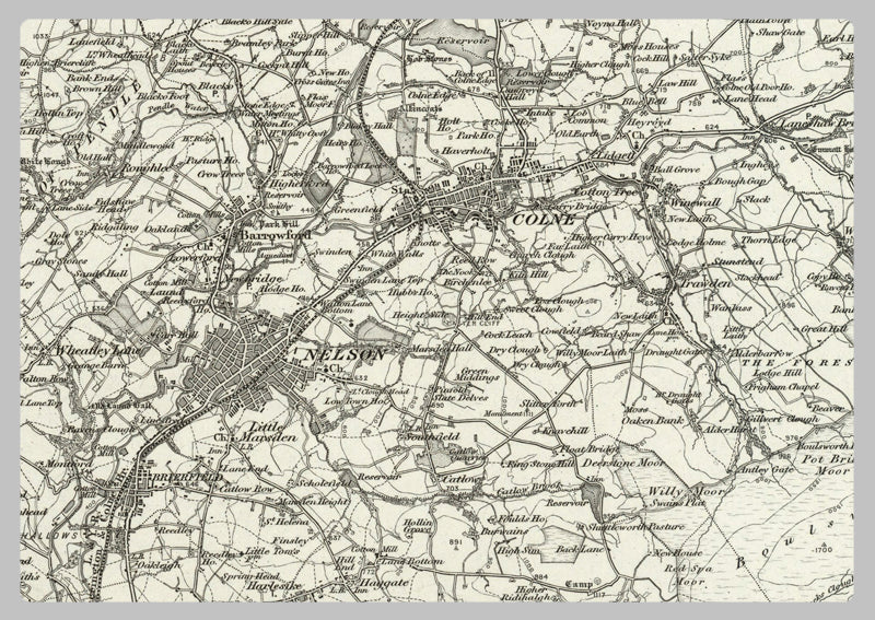 1890 Collection - Clitheroe (Settle) Ordnance Survey Map