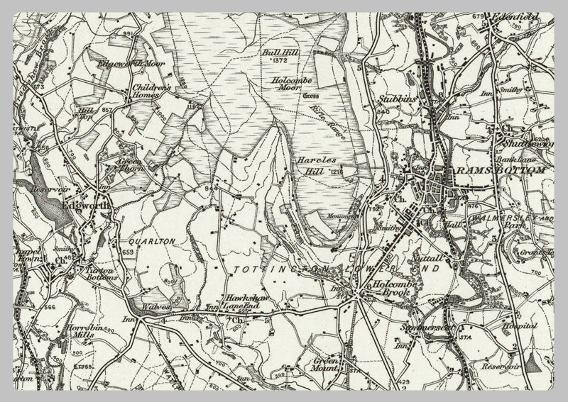 1890 Collection - Rochdale (Clitheroe) Ordnance Survey Map