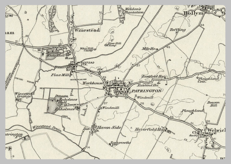 1890 Collection - Patrington (Hornsea) Ordnance Survey Map