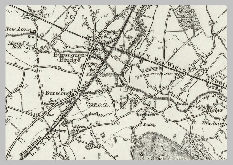 1890 Collection - Wigan (Preston) Ordnance Survey Map