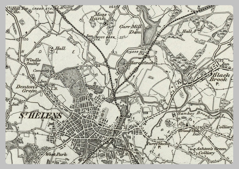 1890 Collection - Wigan (Preston) Ordnance Survey Map