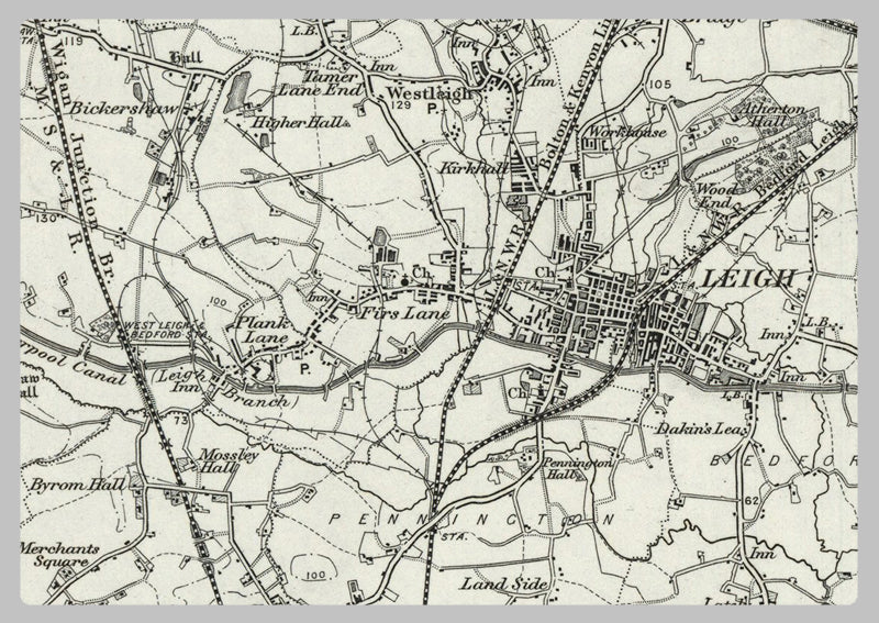 1890 Collection - Wigan (Preston) Ordnance Survey Map