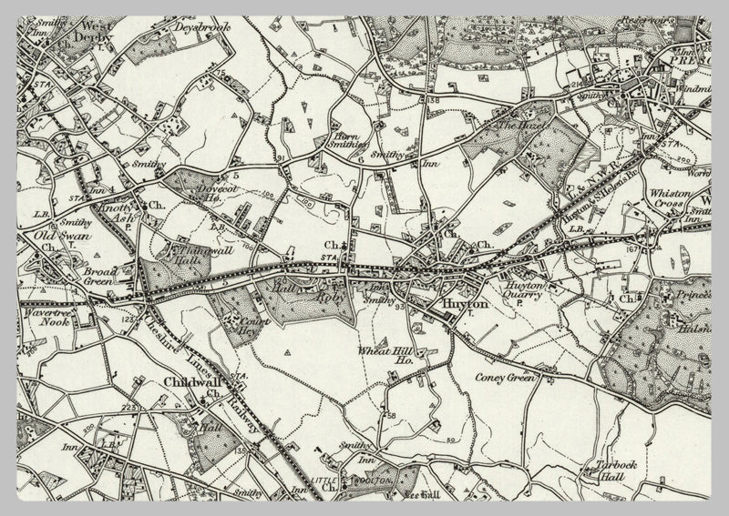 1890 Collection - Runcorn (Wigan) Ordnance Survey Map