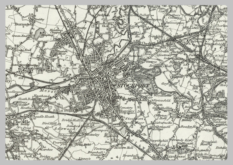 1890 Collection - Stockport (Manchester) Ordnance Survey Map