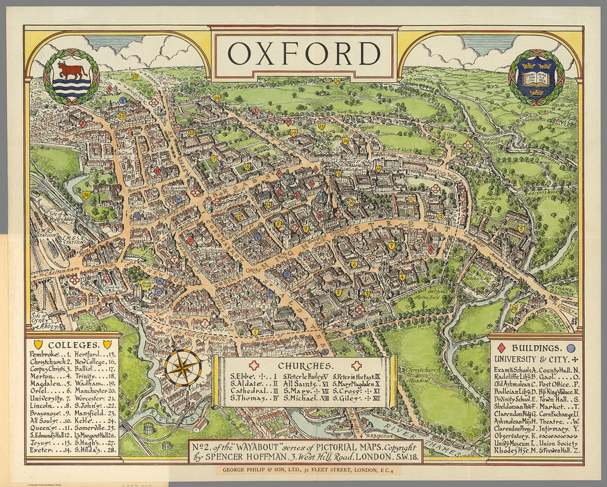 1936 map of Oxford