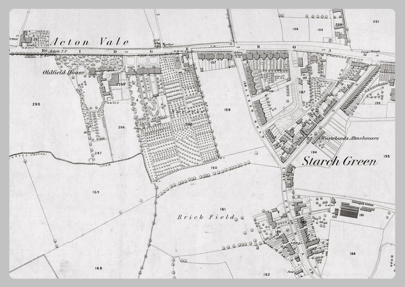 London 1872 Ordnance Survey Map - Sheet XI - Acton