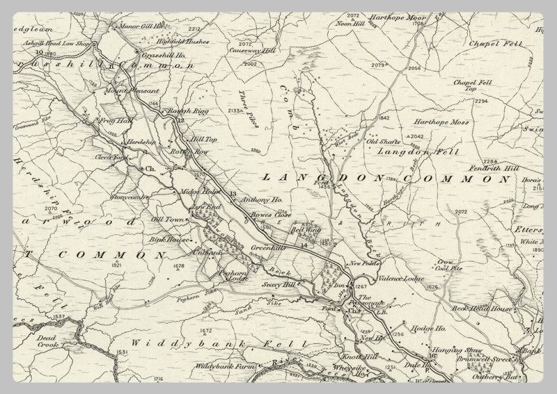 1890 Collection - Alston (Hexham) Ordnance Survey Map