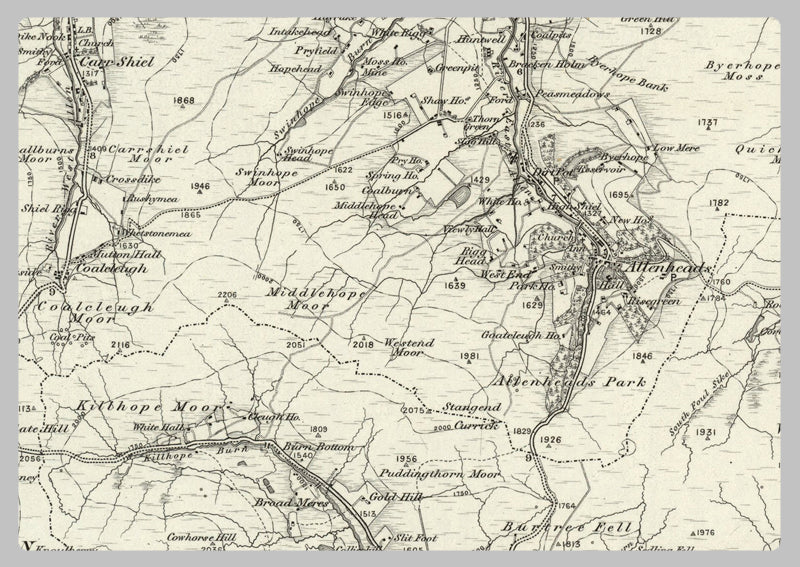 1890 Collection - Alston (Hexham) Ordnance Survey Map
