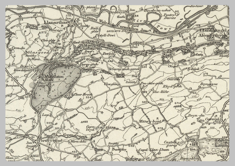 1890 Collection - Ammanford (Llandovery) 1890 OS Map