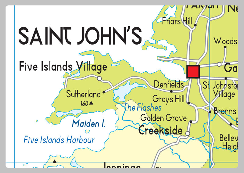 Antigua Political Map